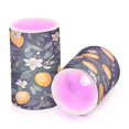 thumbnail image 7 of Yayeee Flameless Candles with Remote Flickering Battery Operated Multi Color Changing, Blue Floral Lemons, 7 of 7