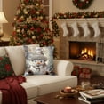 thumbnail image 4 of YIKA Santa Claus Christmas Tree Snowflake Elk pillow Christmas Pillow Covers 17.7x17.7 Inches Decorative Pillow Cases With Soft Fabric Hidden Zipper For Home Decor Cushion Throw Pillow D, 4 of 6