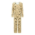 thumbnail image 3 of Tnhcen 2 Piece Women's Print Pajamas Set Lounge Set for Women Long Sleeve Ladies Pjs Set Homewear S-3XL, 3 of 4