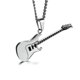 thumbnail image 3 of Collar con colgante de acero inoxidable y cadena para hombre con música de guitarra (colgante de acero), 3 of 5