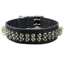 Thick Genuine Leather Spiked Dog Collar 2" wide Sized to Fit 18"-22" Neck. Cane Corso, Rottweiler, Pitbull