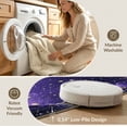 thumbnail image 5 of ODIKA 8'x10' Washable Area Rug Non-Slip Chair-Friendly Mat Purple Starry Galaxy Constellation Border Motif Cosmic Swirl for Dining Room, Large Office, Lounge, 5 of 7