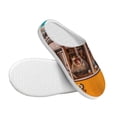 thumbnail image 3 of Daiia Modern Urban Monkey Print Women’s Fuzzy Slippers Memory Foam Lightweight House Shoes Cozy Loafer Flannel House Shoes-46/47, 3 of 7