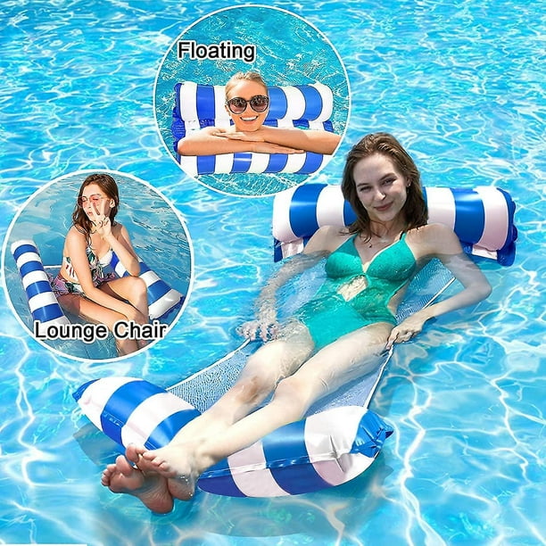 Hamaca inflable para piscina, hamaca de agua para piscina, colchoneta