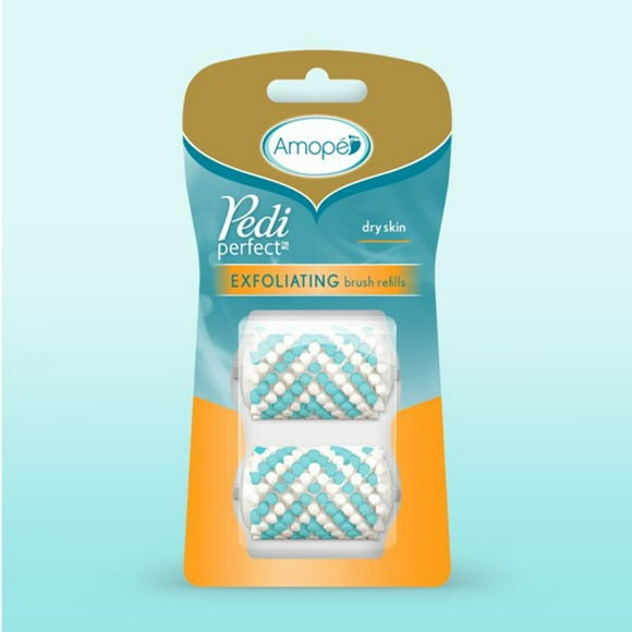Amope Pedi Perfect Electronic Foot File Exfoliating Brush Refills, Get Beautiful Feet You Want to Show Off, 2 Refills