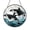 Acrylic 3.5 Inch, variant on Orca Window Suncatcher with Stained Glass Look, Home Coastal Window Decor Featuring Whale Pod Design