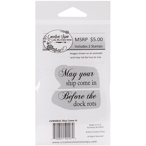 Deep Etch Red Rubber Stampship Come In