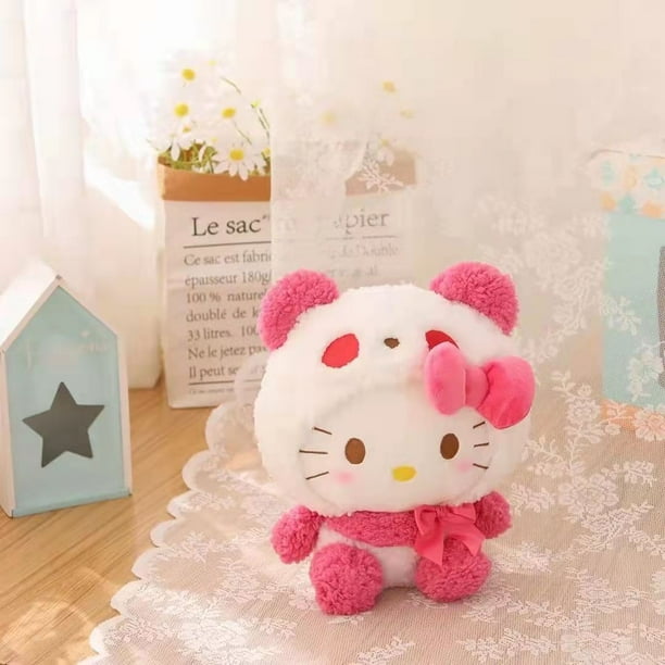 Sanrio Kuromi My Melody Hello Kitty Cinnamoroll Peluche de Panda, muñeco de peluche, regalo de Navidad, 20cm2 Fivean Toy model
