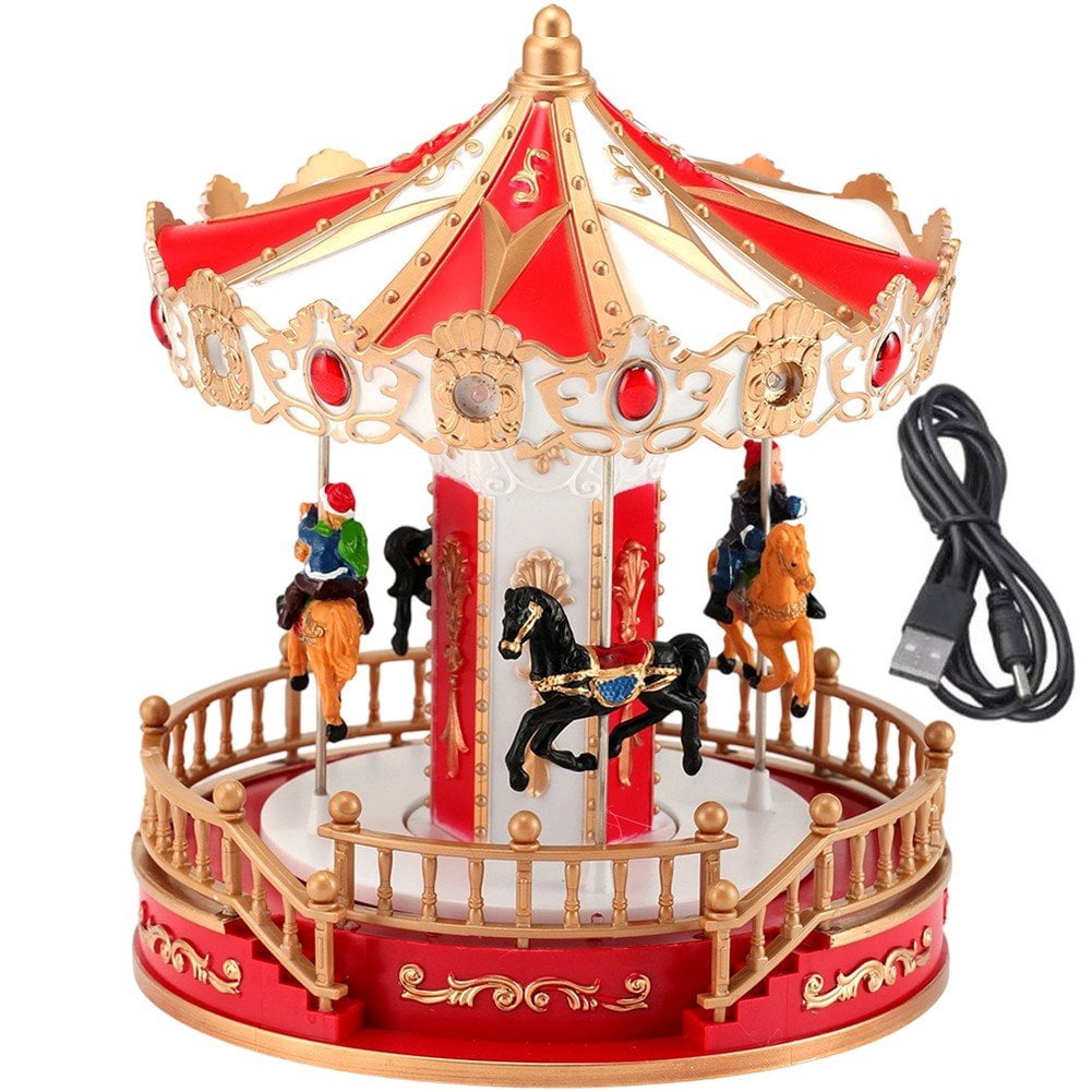 Northlight LED Lighted Animated and Musical Carousel Christmas