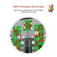 thumbnail image 3 of Letrero navideño para porche de 3 piezas, pancarta colgante con mensaje "Feliz Navidad", bienvenida a la Navidad, 3 of 8