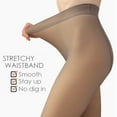 thumbnail image 4 of G&Y Fleece Lined Tights for Women -Therma Leggings Opaque Warm Winter Pantyhose , Brown S-M, 4 of 7
