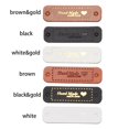 thumbnail image 3 of 20PCS Fashion Clothing Decor Hat Bag Hand Made With Love Garment Label Leather Handmade Labels Bronzing Tags BROWN, 3 of 8