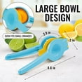 thumbnail image 3 of Zulay Kitchen 2-in-1 Manual Lemon Squeezer Manual Juicer Citrus Press - Light Blue/Yellow, 3 of 9