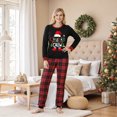 thumbnail image 2 of RUINIXCW Family Christmas Pajamas Matching Set Xmas Jammies Holiday Outfit for Couples Women Men PJS Set Santa Hat Letters Print Sleepwear Loungewear, 2 of 9