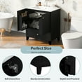 thumbnail image 4 of 30 Inch Black Bathroom Vanity Set with Ceramic Sink, Soft Close Doors, Ample Storage - Ideal for Compact Bathrooms, 4 of 9