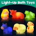thumbnail image 2 of Juguetes de baño VIBOYLAR con iluminación para animales de granja, 6 unidades, para niños pequeños, 2 of 7