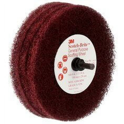 Scotch-Brite Roloc„¢  General Purpose Scuffing Wheel, CF-D4, A/O Very Fine, 4 in x 1-1/8 in