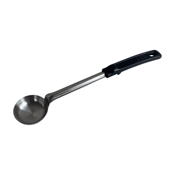 Rattleware Ladle Spoon, 1 oz, Stainless Steel, Black Handle, Includes 1 Spoon