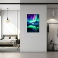 thumbnail image 3 of ZHONGYUTONG Northern Lights Wall Art Aurora Borealis Painting Forest Mountain Canvas Prints Nature Landscape Home Decor Framed (12.00" x 18.00"), 3 of 6