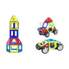 Magical Magnets Toys For Kids Stacking 40(A)PC Educational Construction Set Building Blocks Triangles Rhombs Car Building