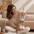 thumbnail image 2 of VORJELT Retractable Leg Christmas Bear Decor - Soft Stuffed Figurine with Adjustable Legs, Cute Holiday Ornament for Fireplace, Shelf & Table - Ideal Winter Gift for Family & Friends E, 2 of 7