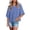 Blue, variant on Half Sleeve T Shirts for Women Loose Fit Crewneck Plain Casual Blouse Basic Tee Shirt Summer Tops