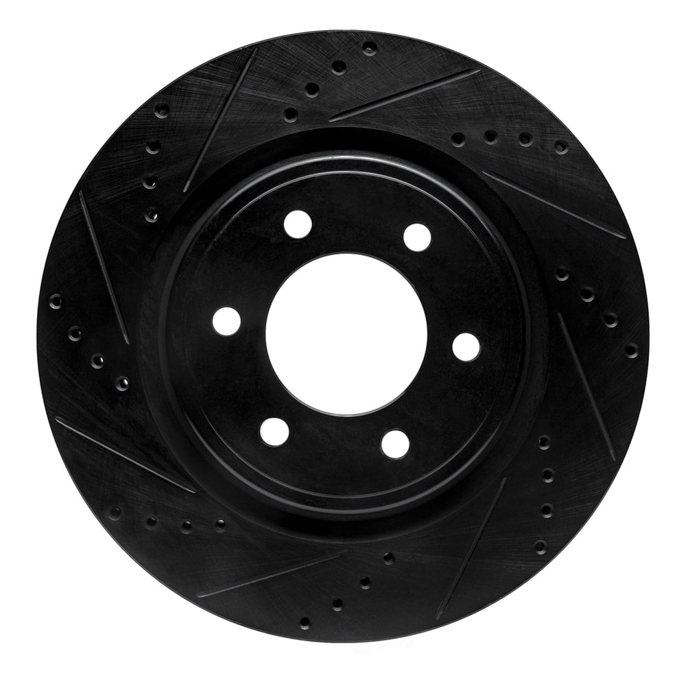 Dynamic Friction Company 633-54287L DFC Brake Rotor - Drilled And Slotted - Black