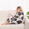 thumbnail image 4 of Beige and Black Of Leopard Print Blanket Hoodies for Kids 6-13YR Oversize Wearable Blanket Hoodies for Boys Girls Teens, 4 of 7