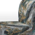 thumbnail image 4 of Designart "Ink On Stone Gold Teal Elegance" Chaise d'Appoint Abstraite Dorée - Fauteuil Moderne pour Salon, 4 of 7