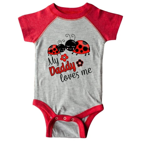 

Inktastic My Daddy Loves Me with Cute Ladybugs Gift Baby Boy or Baby Girl Bodysuit