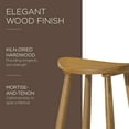 thumbnail image 6 of Maven Lane 31" Luna Bar Stool with Rustic Natural Wood Finish - Artisan Crafted Backless Bar Height Stool, Oval Saddle Seat for Unmatched Comfort - Adds Warmth & Style to Kitchen, Dining Area, 6 of 7