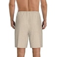 thumbnail image 3 of Gaeub Brown Gingham Printed Men's Short Pajama Pants, Lightweight Lounge & Sleep Bottoms Keep You Cool - Small, 3 of 9