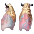 thumbnail image 3 of Escultura de toro, estatua de buey de decoración de arte para el hogar, 2 piezas para estanterías de escritorio de computadora Unbranded 1214210005511, 3 of 8