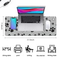 thumbnail image 5 of Long Mouse Pads for Desk,Paw Prints and Bones Desk Mats on Top Of Desks, Desk Mouse Pad Extra Large with 3mm Non-Slip Base and Stitched Edge for Gaming,Office,Work,Home 31.5"x11.8", 5 of 6