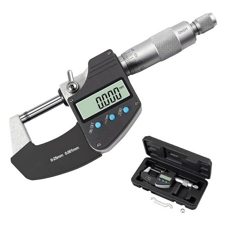 0-25mm Digital Micrometer With Scale Line Electronic Outside Micrometer 0.001mm Micrometer Gauge Easy to Use