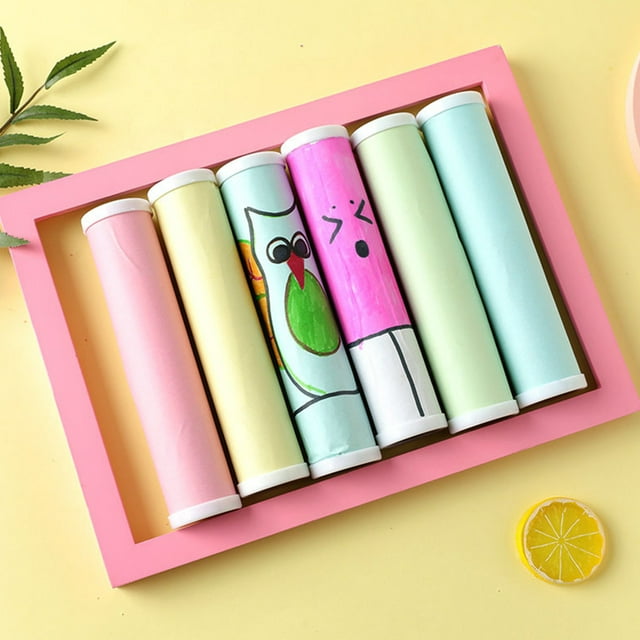 WRITWAA 3 Pcs Kaléidoscope Matériaux DIY Papier Jaune Assemblage Activités Parent-Enfant