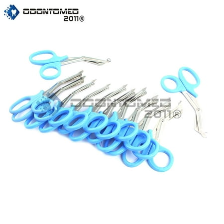 Pink Ems Shears Odontomed2011® 12 Pcs Paramedic Utility Bandage First Aid Stainless Steel Trauma Emt Ems Shears Scissors 7.25' Teal Odm ()