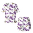 thumbnail image 2 of Sigee Orchids Flowers for Sleepwear Casual Pjs with Pockets Women's Pajamas Sets Shorts 2 Piece Short Sleeve Lounge Sets, 2 of 9