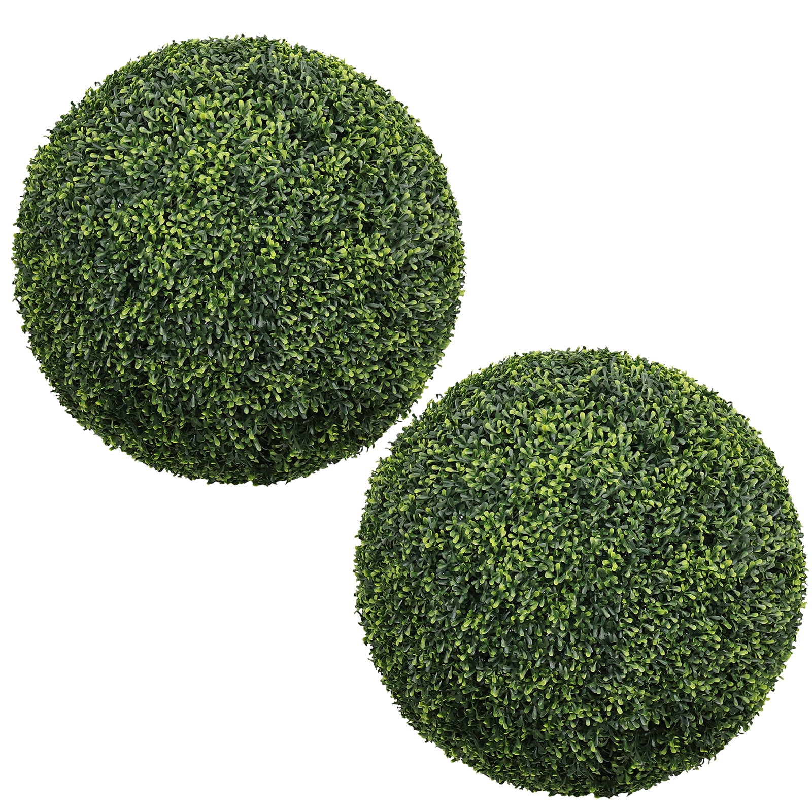 Artificial Topiary Balls, Faux Boxwood Large Green Decorative Spheres for Garden Front Porch Outdoor Landscape, Green