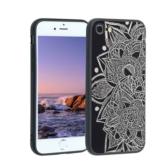 Compatible with iPhone 8 Phone Case, Mandala-99 Case Men Women, Flexible Silicone Shockproof Case for iPhone 8