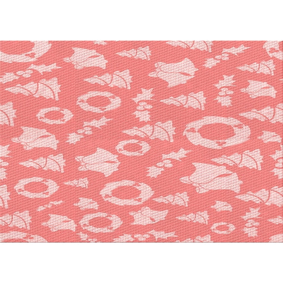Ahgly Company Machine Washable Indoor Rectangle Transitional Pastel Pink Area Rugs, 6' x 9'