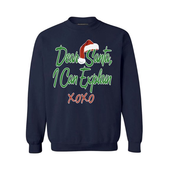 Awkward Styles Christmas Sweater Ugly Sweater Ugly Christmas Sweater Dear Santa I Can Explain Sweatshirt for Xmas