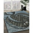 thumbnail image 3 of Ahgly Company Machine Washable Indoor Round Transitional Roman Silver Gray Area Rugs, 6' Round, 3 of 7