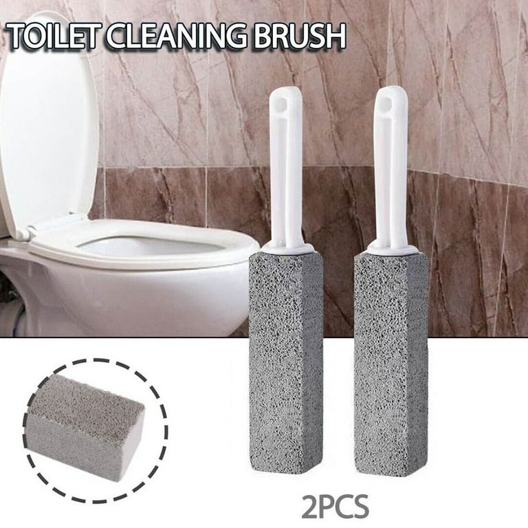Youweixiong Pumice Stone Toilet Brush Universal Household Bowl Cleaning  Tools Limescale Stain Remover with Long Plastic Handle 