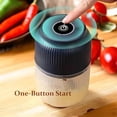 thumbnail image 7 of Evaliuate Garlic Mincer, 2025 New Electric Garlic Chopper, Evaliuate Mini Portable Veggie Chopper, Multifunctional Small Food Processor with 6 Head Sharp Blade, for Mashing Onion, 7 of 7