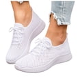 thumbnail image 5 of Women's Breathable Mesh Walking Shoes Lightweight Soft Casual Sneakers Comfortable Non Slip for Outdoor Daily Wear Travel Fitness（White，Size 6), 5 of 8