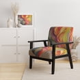 thumbnail image 2 of Designart "Vintage Colourful Pastel Leaves On Gray III" Upholstered Abstract Painting Accent Chair and Modern & Contemporary Arm Chair - Multiple Color & Pattern, 2 of 7
