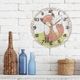 thumbnail image 7 of GZHJMY Cartoon Fox Wall Clock, 10" Silent Non Ticking Round Clock, Oil Painting Easy to Read Clock for Living Room Bedroom Bathroom Home Decor Holiday Gifts, 7 of 7