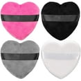 thumbnail image 1 of 4Pcs Makeup Blendiful Puffs, Cotton Powder Puff, Makeup Tool Beauty Sponges Blender Cleanser, In Love Shape With Strap, For Cosmetic, 1 of 4
