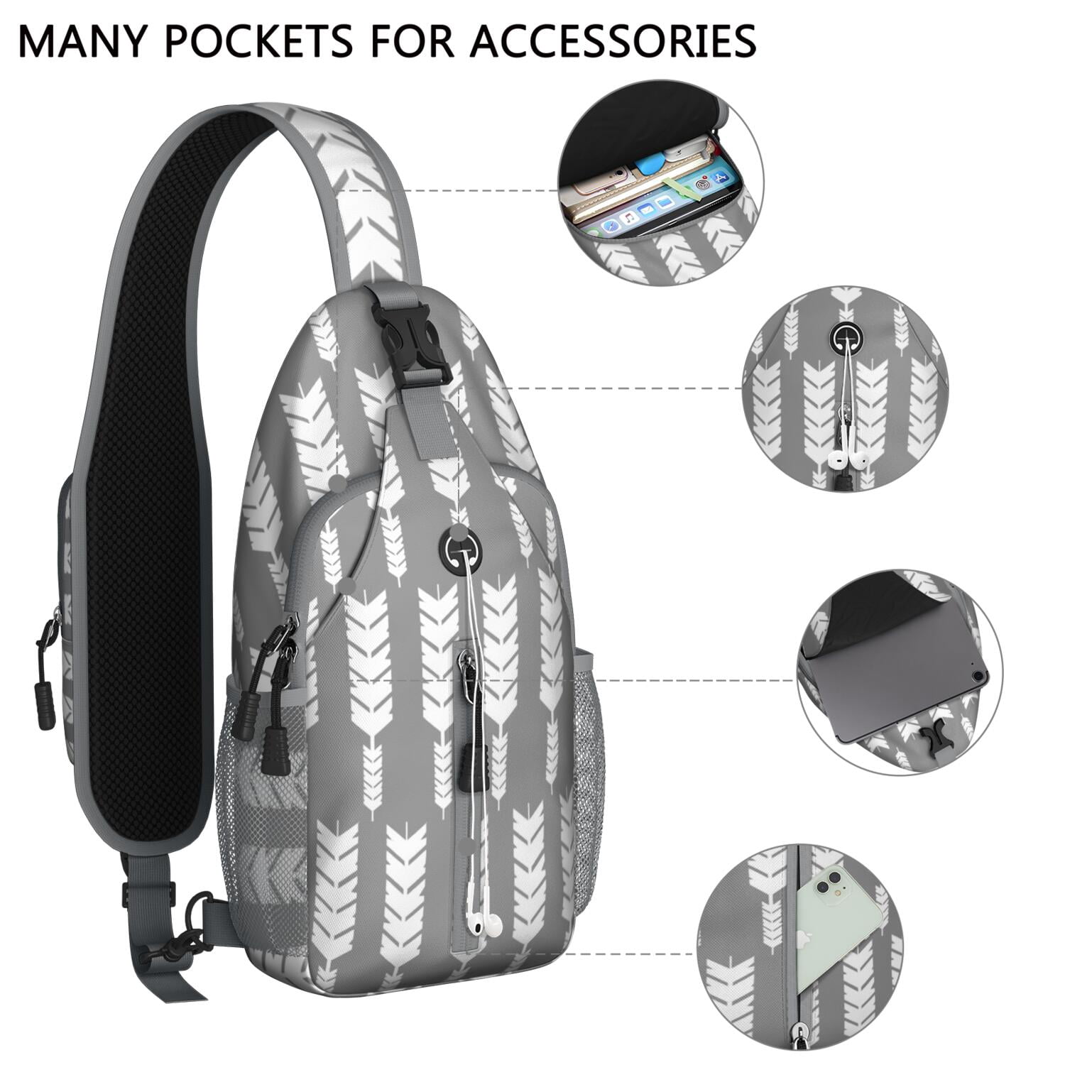 #42984 Boho Chic Trendy On the Go Sling Backpack Boho Chic Crossbody Sling Bag Vintage Artistic Lightweight  main image 2